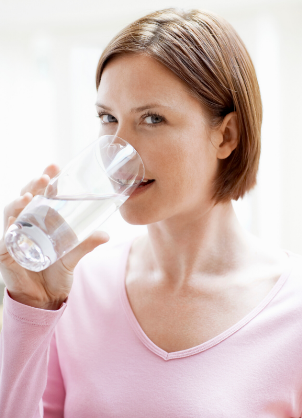 Women drink water