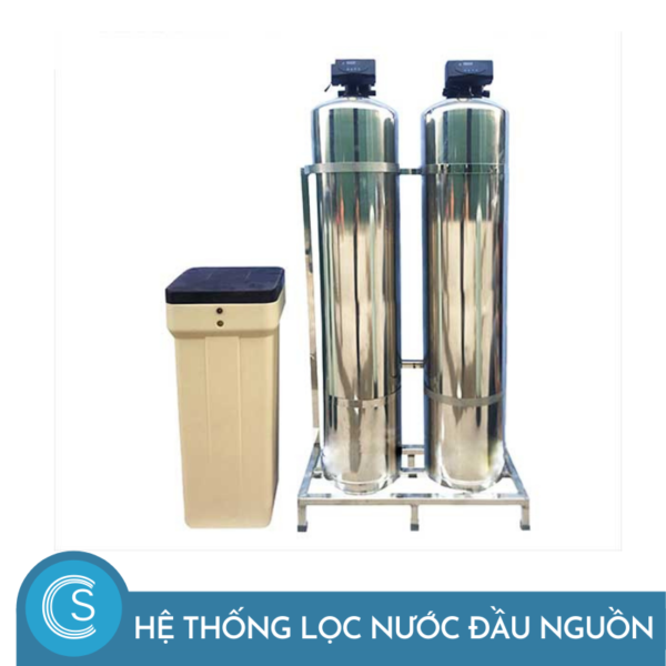 Hệ thống lọc nước đầu nguồn 2 cột Inox 304